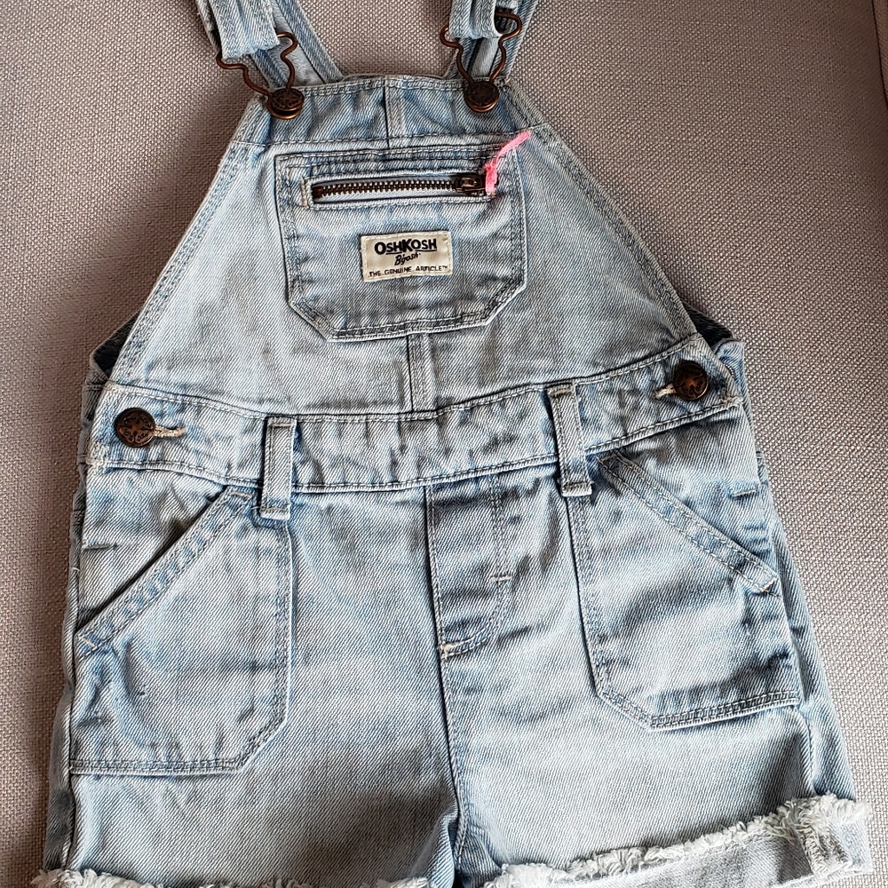 Oshkosh Baby Girl Jean Short Overalls